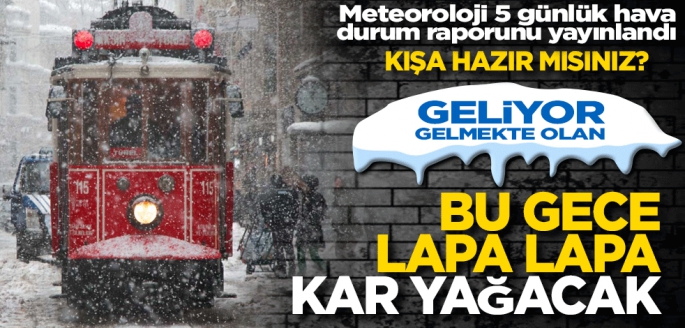 Hazır mısınız geliyor gelmekte olan! Lapa lapa kar yağacak