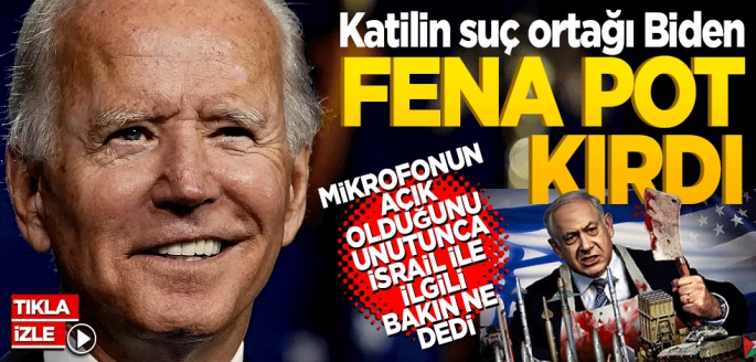 Katilin suç ortağı Biden fena pot kırdı Biden mikrofonun açık olduğunu unutunca…