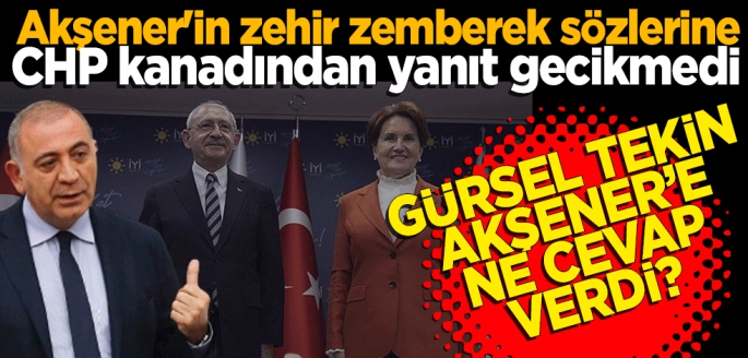 Meral Akşener'in zehir zemberek sözlerine CHP kanadından yanıt gecikmedi: Gürsel Tekin Akşener’e ne cevap verdi?