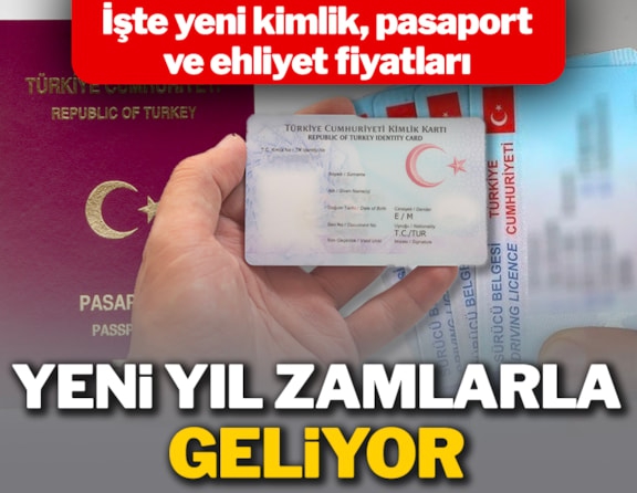 Noter kağıdı, kimlik, ehliyet ve pasaport gibi değerli kağıtlara zam